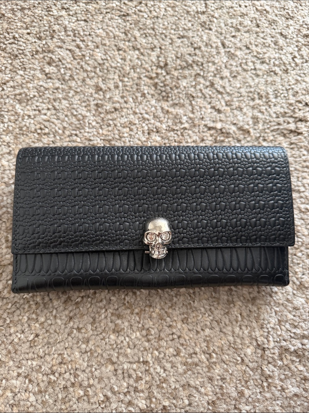 Alexander McQueen Black Leather Wallet